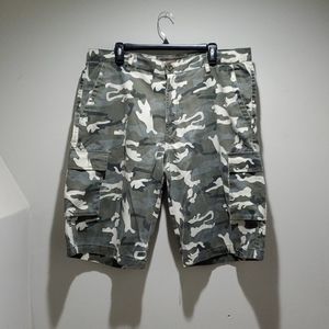 Mens Camo Cargo Shorts
